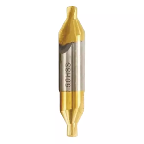 REZKA HSS Centre Drill B TYPE Tin And Golden Coating 8 x 25 mm