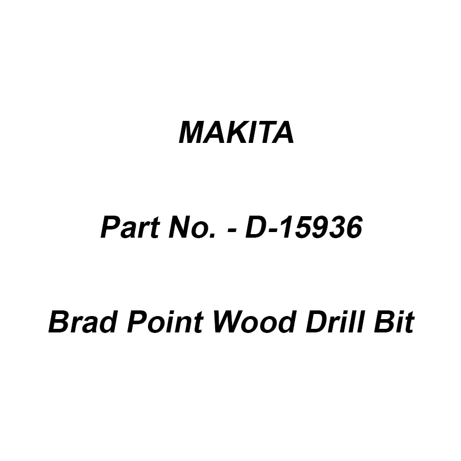 Makita 6.35 mm (1/4 inch) Hex Shank Brad Point Wood Drill Bit, D-15936