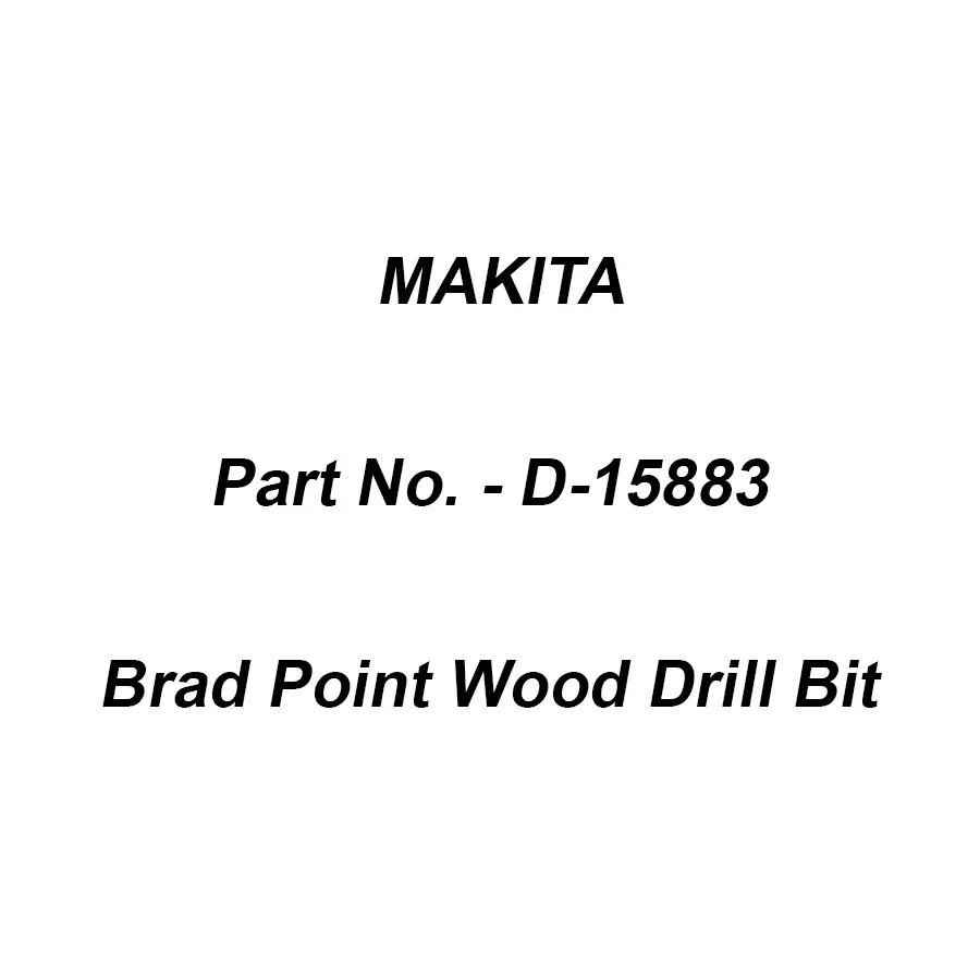 Makita 6.35 mm (1/4 inch) Hex Shank Brad Point Wood Drill Bit, D-15883