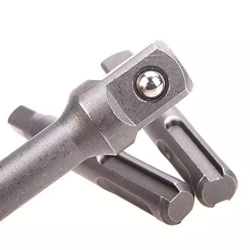 H9 Sds Plus Drill Socket Converter Adaptor Bit To Nut Runner 1/4, 3/8, 1/2 inch Oil Rubbed Finish Chrome Vanadium Steel (Pack of 3)