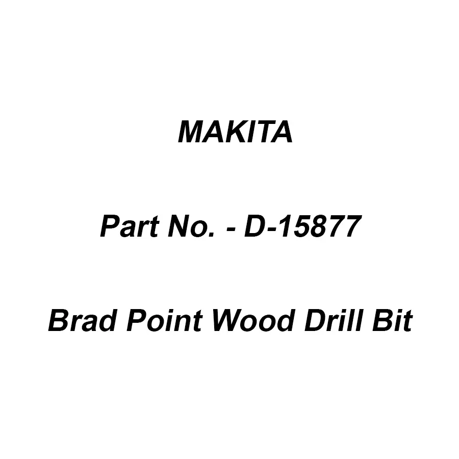 Makita 6.35 mm (1/4 inch) Hex Shank Brad Point Wood Drill Bit, D-15877