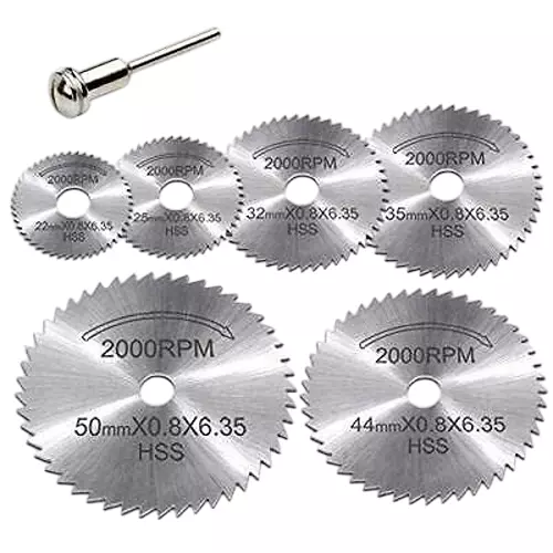 DY TOOLS Metal Cutting Disc High Speed Steel 3.2 mm Shank Size for Wood Cutting (Pack of 6)