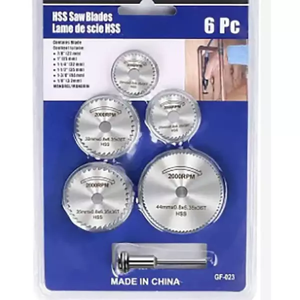 DY TOOLS Metal Cutting Disc High Speed Steel 3.2 mm Shank Size for Wood Cutting (Pack of 6)