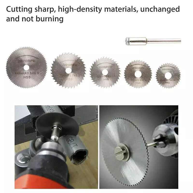 DY TOOLS Metal Cutting Disc High Speed Steel 3.2 mm Shank Size for Wood Cutting (Pack of 6)
