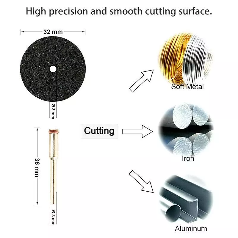 DY TOOLS Metal Cutting Disc High Speed Steel 3.2 mm Shank Size for Wood Cutting (Pack of 6)