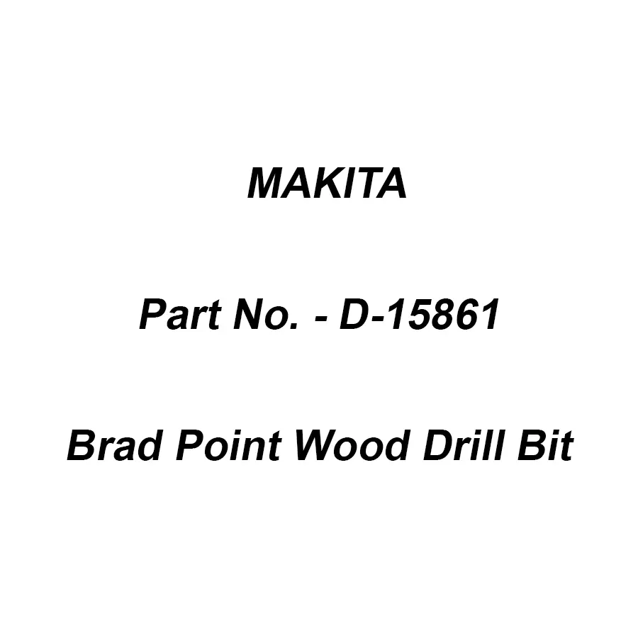 Makita 6.35 mm (1/4 inch) Hex Shank Brad Point Wood Drill Bit, D-15861
