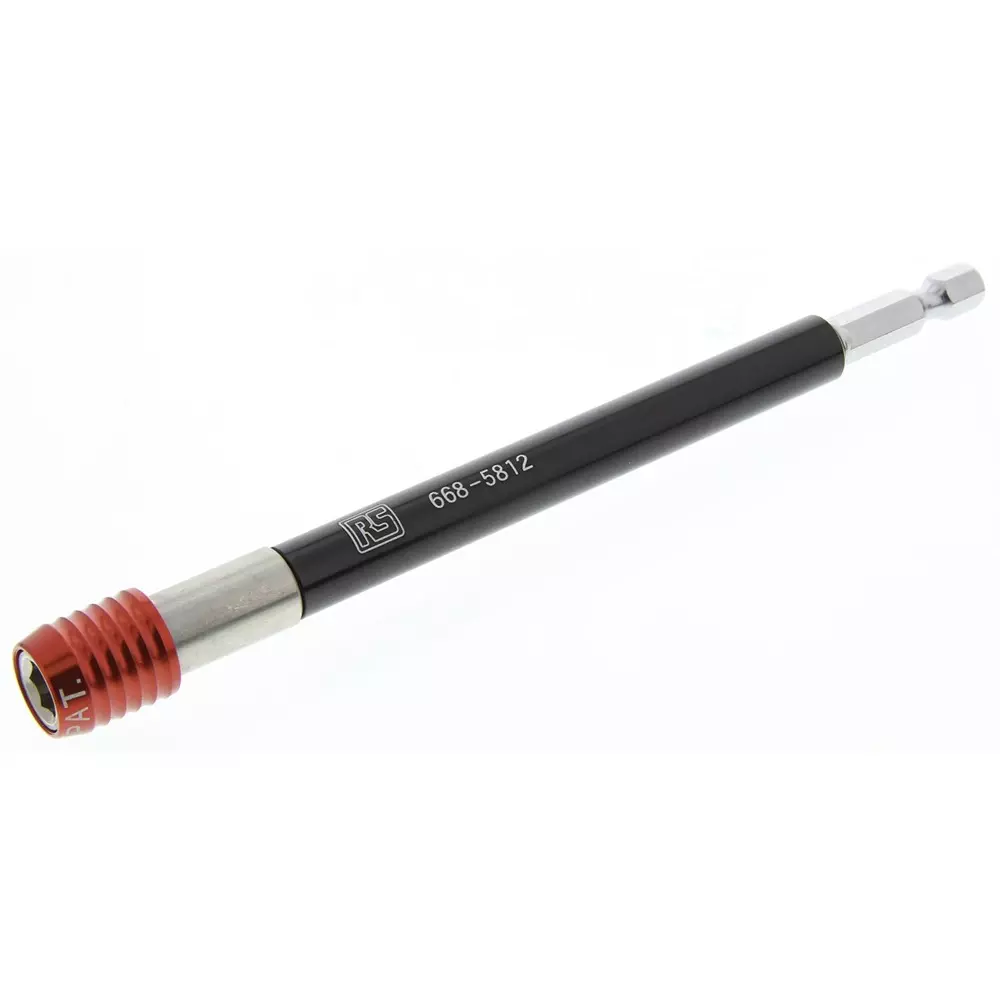 RS PRO Drill Accessory 1 Piece Aluminium, Chrome Vanadium Steel Black Anodised, Red Anodised 150 mm, 6685812