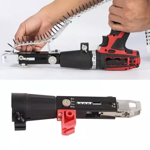 DY TOOLS Automatic Chain Drywall Screw Gun Attachment Aluminium & Rubber for Electric Drill