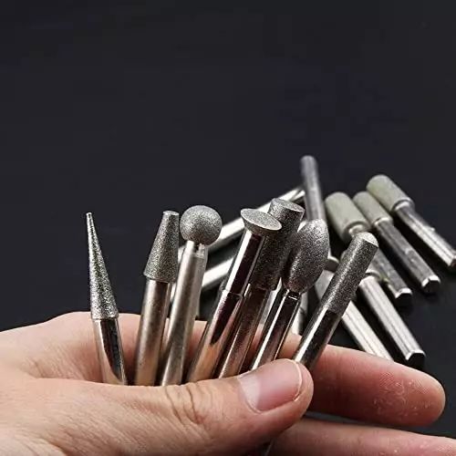 YADAV Diamond Burr Drill Bits Set Rotary Tool Accessories for Carving & Fine Detail Work