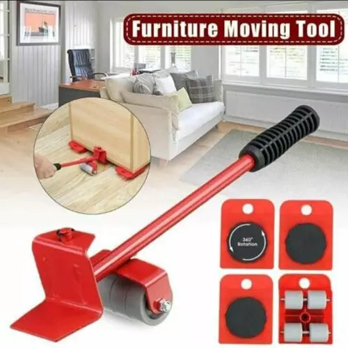 DY TOOLS Heavy Furniture Moving System Lifter Kit with 4 Pcs Slider Pad Roller Move Tool 150 Kg Max Load-Bearing Capacity