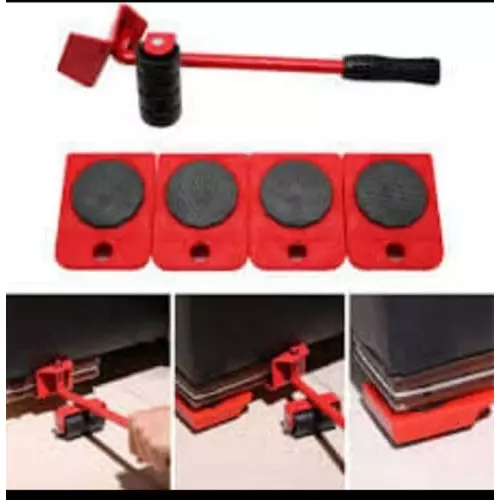 DY TOOLS Heavy Furniture Moving System Lifter Kit with 4 Pcs Slider Pad Roller Move Tool 150 Kg Max Load-Bearing Capacity