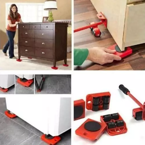 DY TOOLS Heavy Furniture Moving System Lifter Kit with 4 Pcs Slider Pad Roller Move Tool 150 Kg Max Load-Bearing Capacity