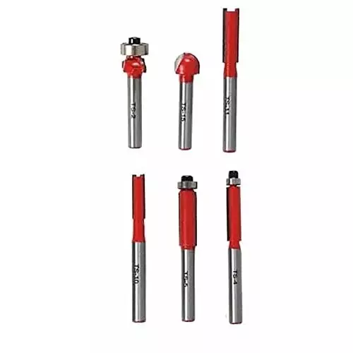 YADAV 6 Pcs High-Speed Router Bit Set 6.35 mm Stable Alloy Woodworking Bits