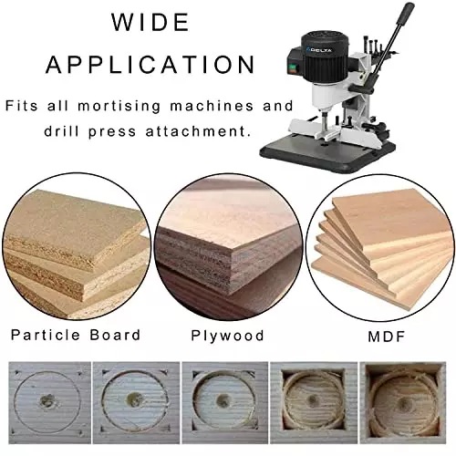 YADAV 4 Pcs Mortising Chisel Drill Bit Set Square Hole Woodworking Saw Cutter Tools