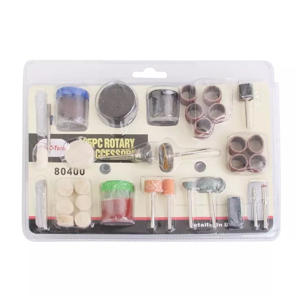 GENERIC 105 Pieces Rotary Tool Set Cutting, Grinding, Polishing & Engraving Drill Bits