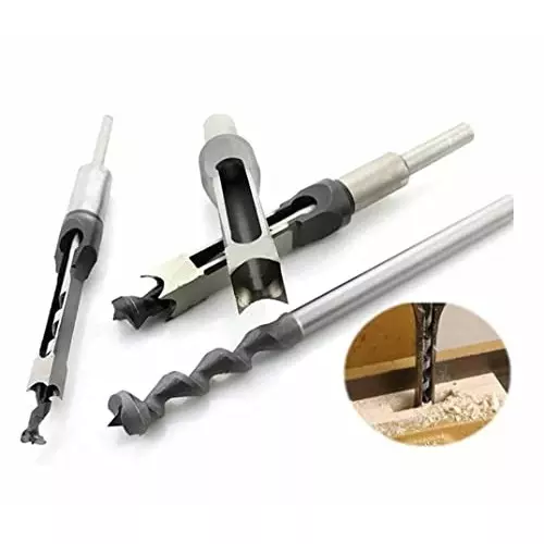 YADAV Woodworking Square Hole Drill Bit 11.11 mm (7/16 inch) Mortise Chisel Saw with 19.05 mm (3/4 inch) Shank