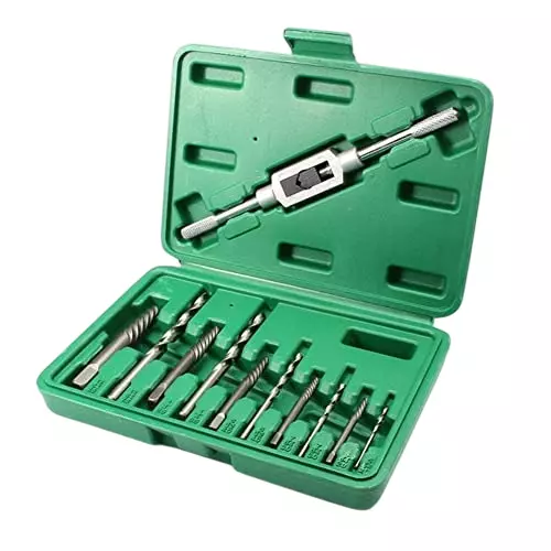 YADAV 11 Pcs Damaged Bolt Extractor Set 3 to 10 mm Screw Remover with Holder Frame