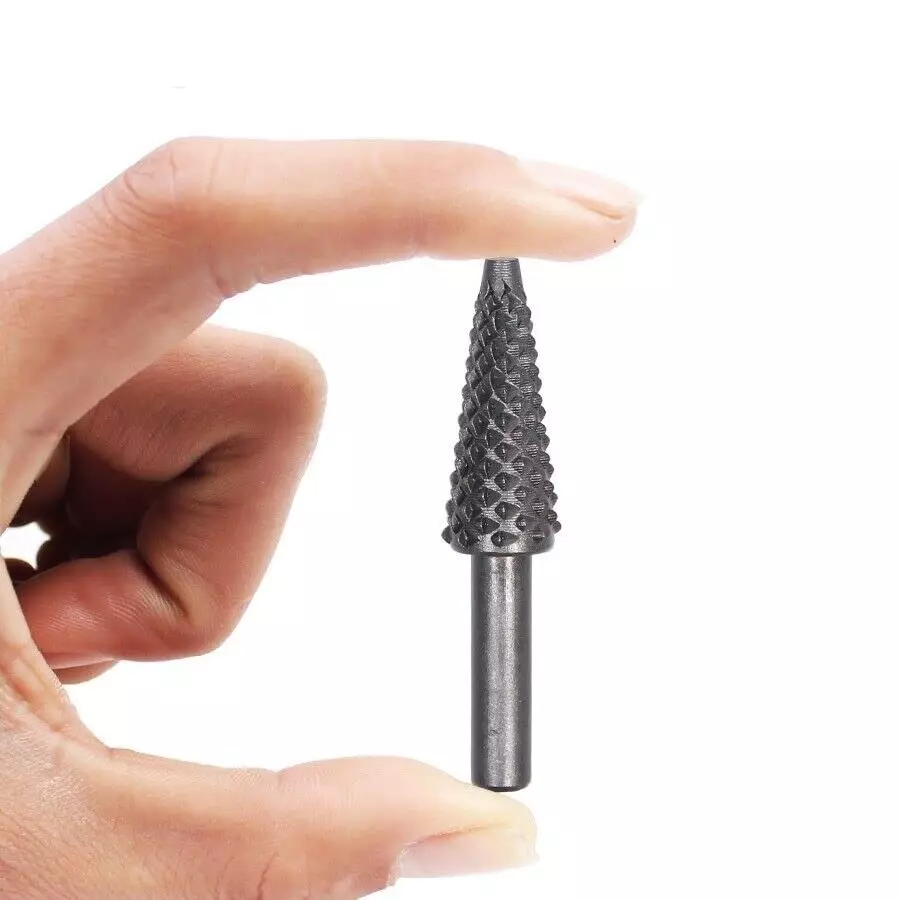 YADAV Rotary Burr Rasp Set Wood Carving Drill Bits with 6.35 mm (1/4 inch) Shank (Set of 5)