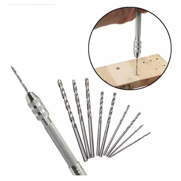 YADAV HSS Pin Vise Hand Drill Bits Set Spiral Twist Bits (0.8 to 3 mm) for PCB & Electronics