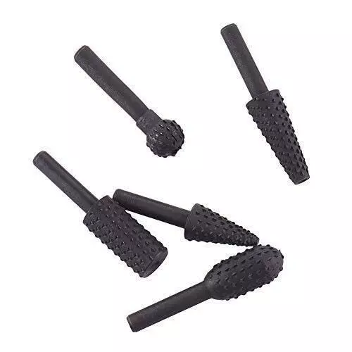 YADAV Wood Carving File Rasp Drill Bit Set 6 mm Shank (Set of 5)