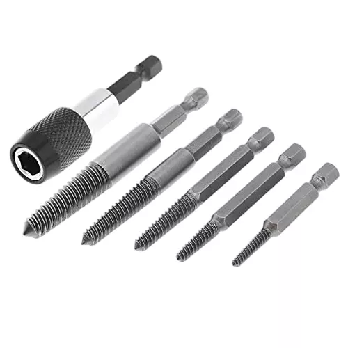 YADAV Hex Shank Screw Extractor Tool Set 6 Pcs Easy Out Bits for Broken Bolts