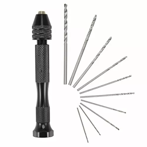 YADAV 25 Pcs Micro Twist Drill Bit Set 0.5 to 3 mm Aluminum Hand Drill with Keyless Chuck