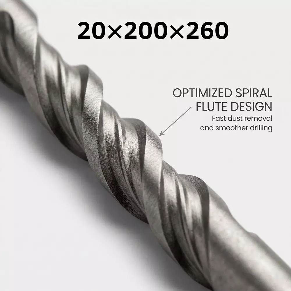 bharat-tools-sds-plus-drill-bit-20-mm-diameter-260-mm-total-length-tungsten-carbide-minus-tip-spiral-flute