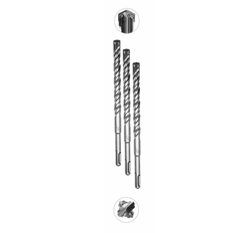 Div's Cross Tip Hammer Bit Metal Silver Size - 18x350 mm