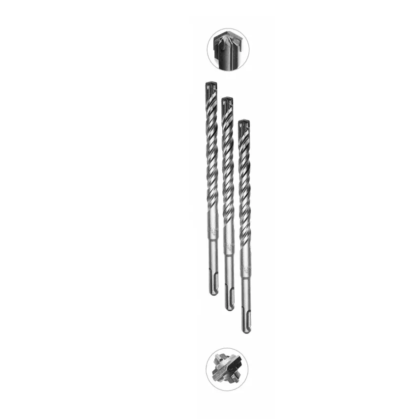 Div's Cross Tip Hammer Bit Metal Silver Size - 6.5x110 mm