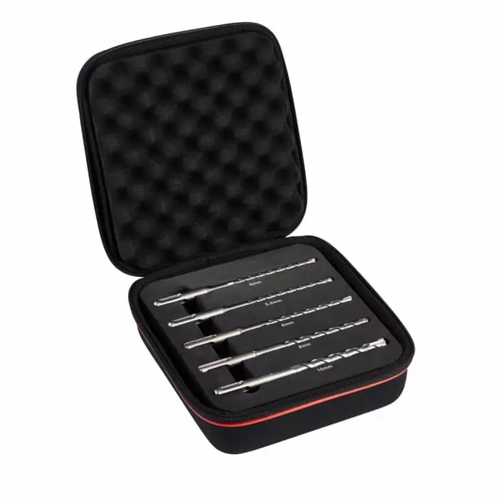Starrett SDS Drill Bit Set for Stainless Steel Wood 10 mm Max 5 mm Min HSS Bits, KBPXK05