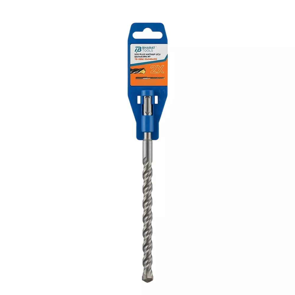 Bharat Tools SDS Plus Drill Bit 18 mm Diameter 310 mm Total Length Tungsten Carbide Minus Tip Spiral Flute