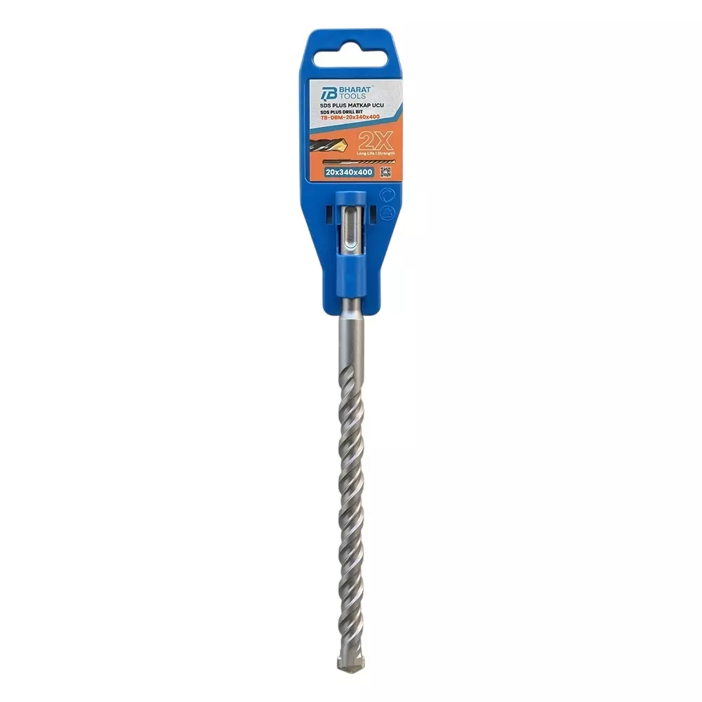 Bharat Tools SDS Plus Drill Bit 20 mm Diameter 400 mm Total Length Tungsten Carbide Minus Tip Spiral Flute