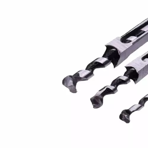 DY TOOLS Mortising Chisel Hole Drill Bit 10 mm Cutting Dia Spiral Flute Anti Rust High Hardness Straight Shank (Pack of 3)