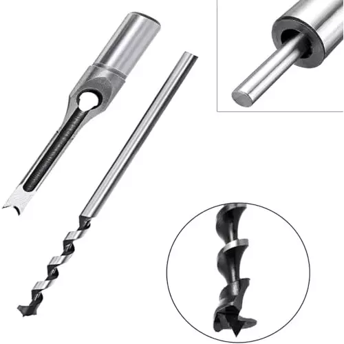 DY TOOLS Mortising Chisel Hole Drill Bit 10 mm Cutting Dia Spiral Flute Anti Rust High Hardness Straight Shank (Pack of 3)