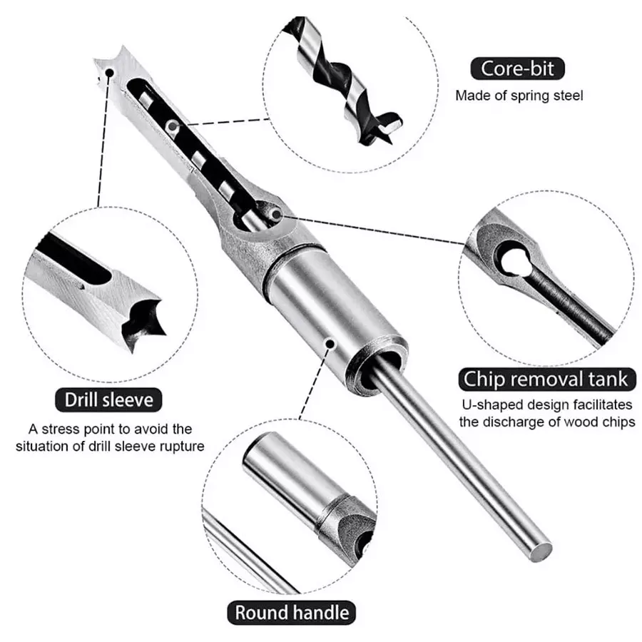DY TOOLS Hole Drill Bit High Carbon Steel 14 mm Cutting Dia Square Shank