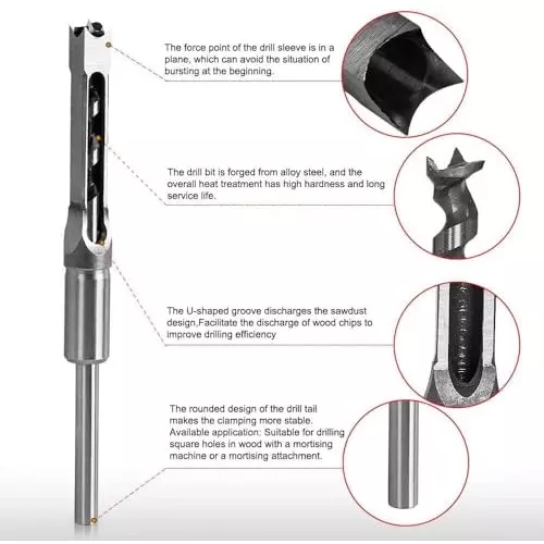 DY TOOLS Hole Drill Bit High Carbon Steel 14 mm Cutting Dia Square Shank