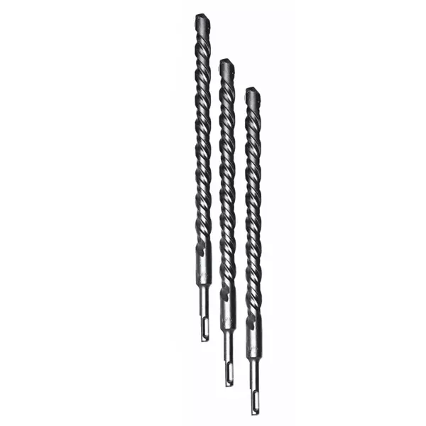 Div's Single Tip Hammer Drill Bit Metal Silver Size - 35x450 mm