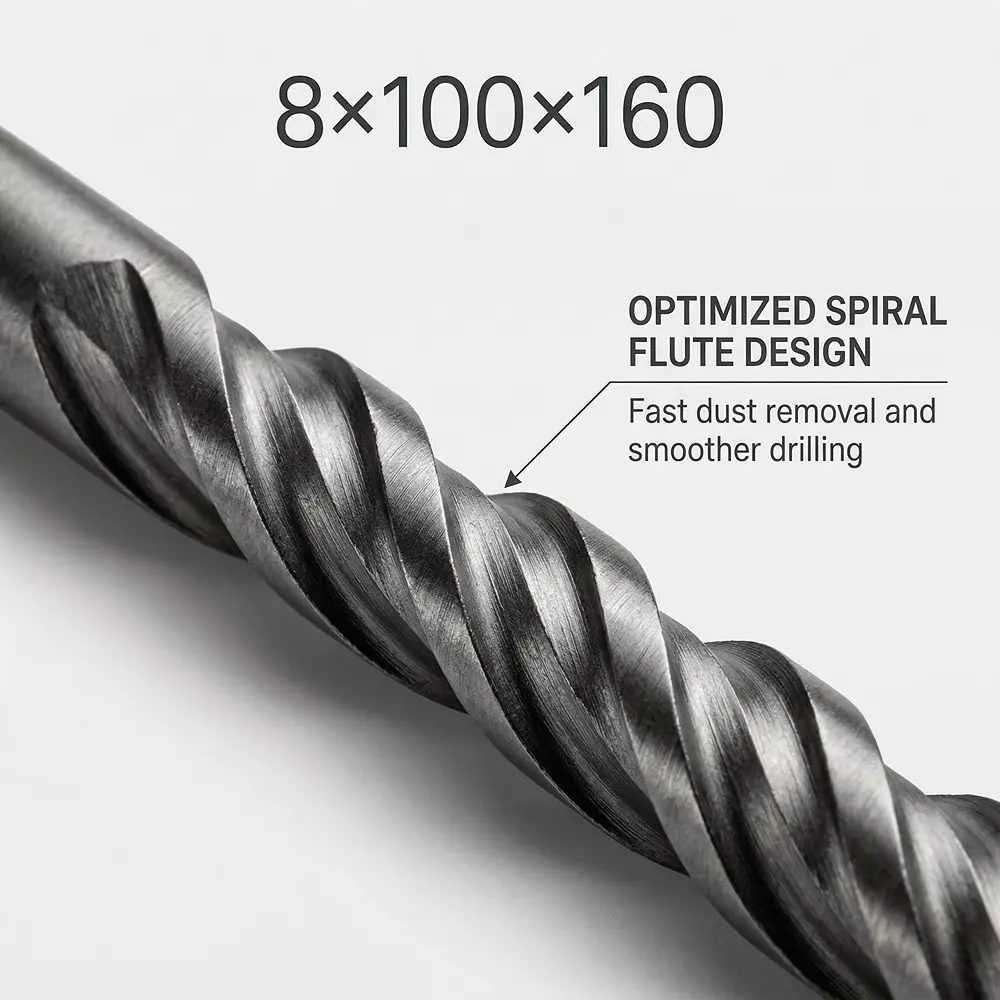 bharat-tools-sds-plus-drill-bit-8-mm-diameter-160-mm-total-length-tungsten-carbide-minus-tip-spiral-flute