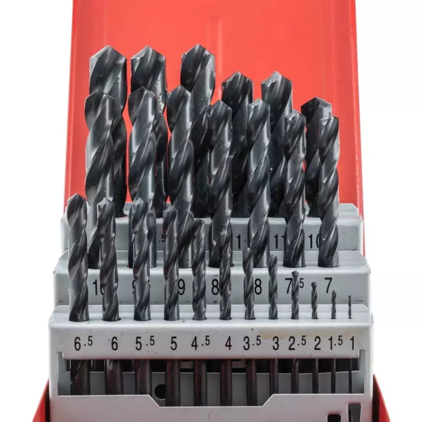 sherwood-jobber-drill-set-1-to-13x05-mm-drill-size-05-mm-increment-metal-case-black-oxide-finish-high-speed-steel-pack-of-25