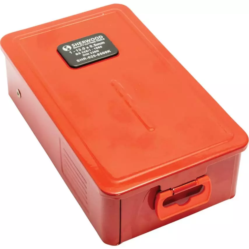 sherwood-jobber-drill-set-1-to-13x05-mm-drill-size-05-mm-increment-metal-case-black-oxide-finish-high-speed-steel-pack-of-25