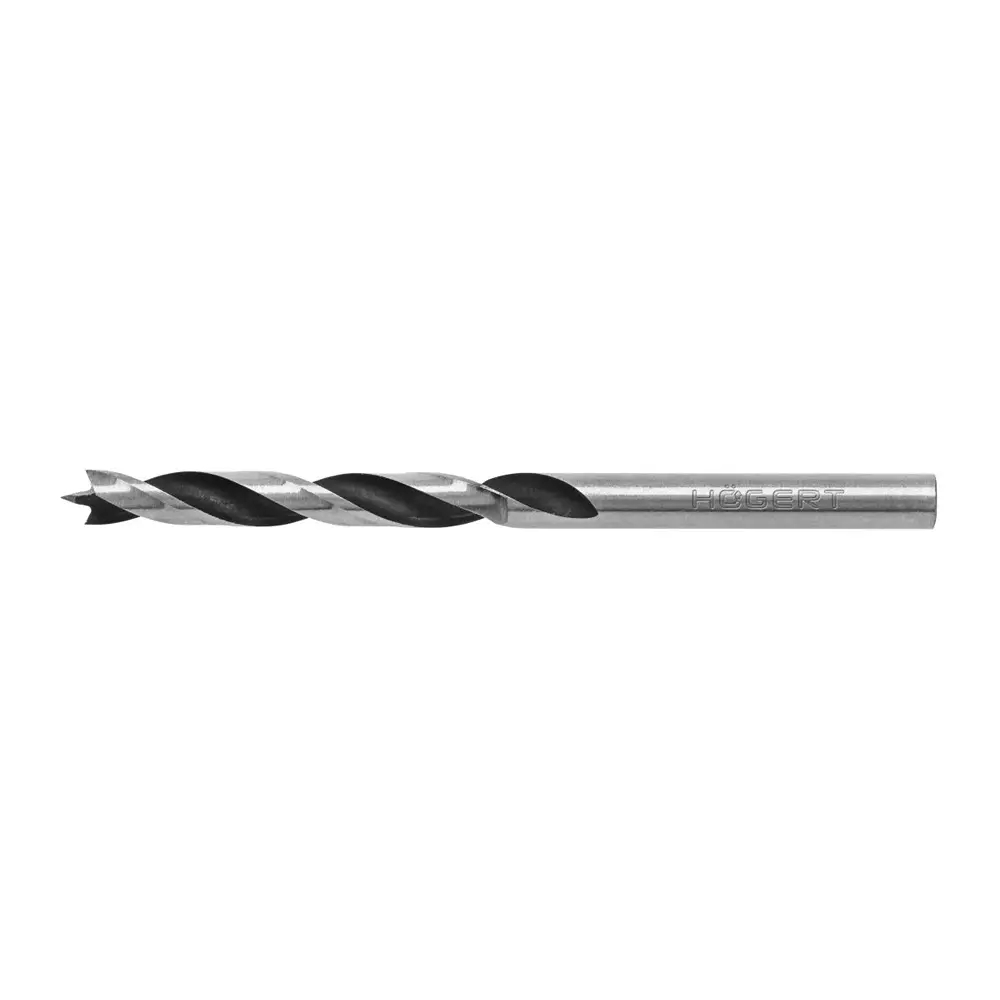 Hogert Technik Wood Drill Bit Round Shank 7 mm Cutting Diameter and 109 mm Length, HT6D527