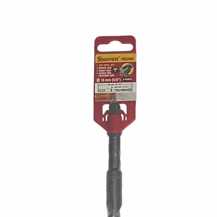 Starrett SDS Drill Set Series Carbide Tipped SDS Plus Drill Bit 16 mm Diameter 460 mm Overall, KBPX16E