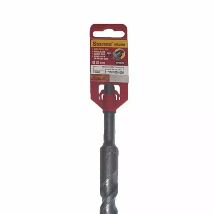 Starrett SDS Drill Set Series Carbide Tipped SDS Plus Drill Bit 20 mm Diameter 460 mm Overall, KBPX20E