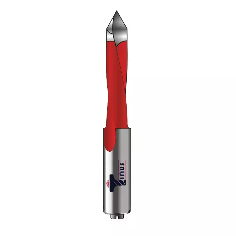 Timus TCT Through Hole Bit (Dowell Drill) TTB.TH Left Rotation 35 mm Cutting Length x 70 mm Overall Length, TTB.TH.1270L