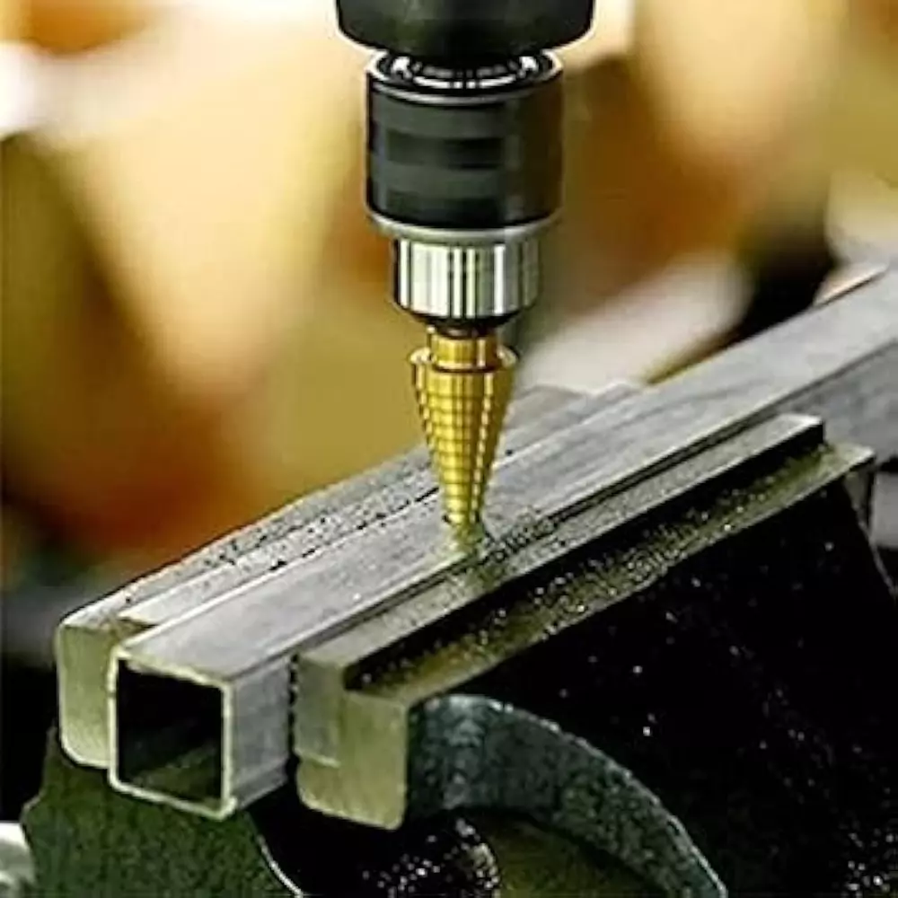 GENERIC HSS Steel Titanium Step Drill Bit 20 mm Hex Shank Cone Cutting Tool for Wood, Metal & Steel Drilling (4–12/20/32 mm) (Set of 3)