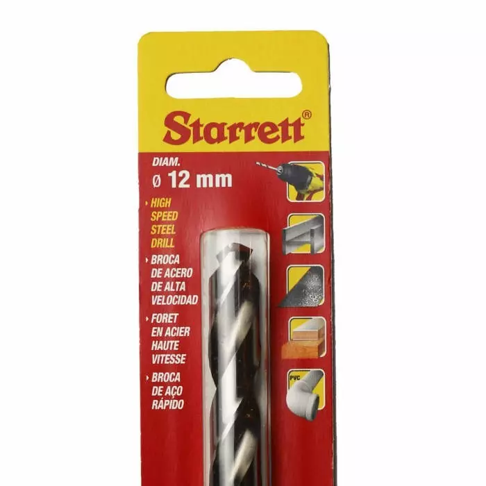 Starrett K bar Series HSS Twist Drill Bit 12 mm Diameter 151 mm Overall, KBAR120