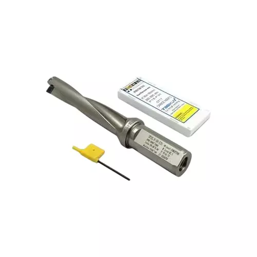 A.D INTERNATIONAL Indexable Insert U Drill Through Coolant 30 mm x 5D x 32 mm Weldon Shank with Free 10 Pcs Carbide Inserts, J3-FKHI-BHT4