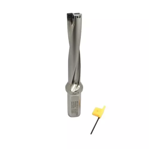A.D INTERNATIONAL Indexable Insert U Drill Through Coolant 29 mm x 5D x 32 mm Weldon Shank with Free 10 Pcs Carbide Inserts, IL-53LF-SH28