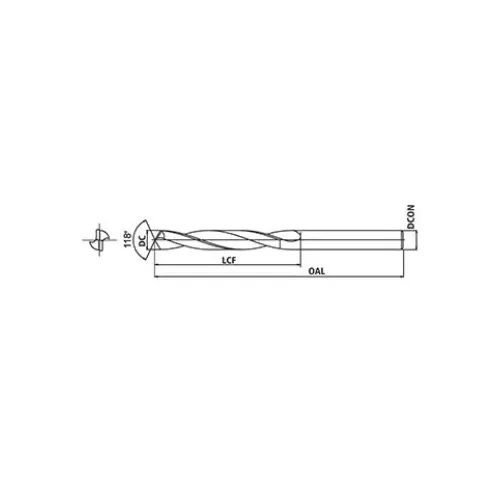 OSG 202203900 Dia 3.9 mm & Flute Length 43 mm Jobber Drill