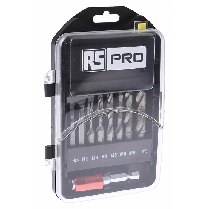 RS PRO HSS Spiral Flute Tap & Drill Set Model No 1807091